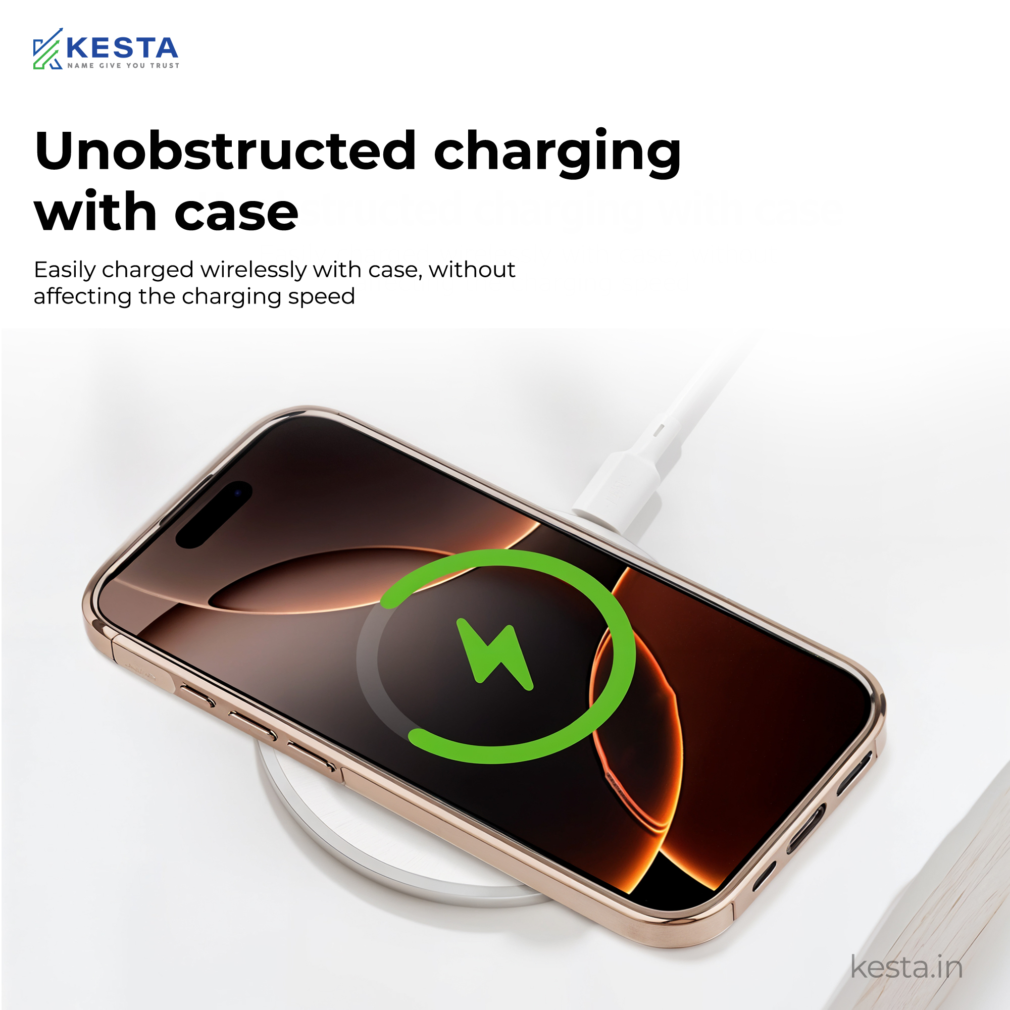 iPhone 15 Cover - Classy Elite Desert Leather Case (Built-In Magnetic Ring Holder)